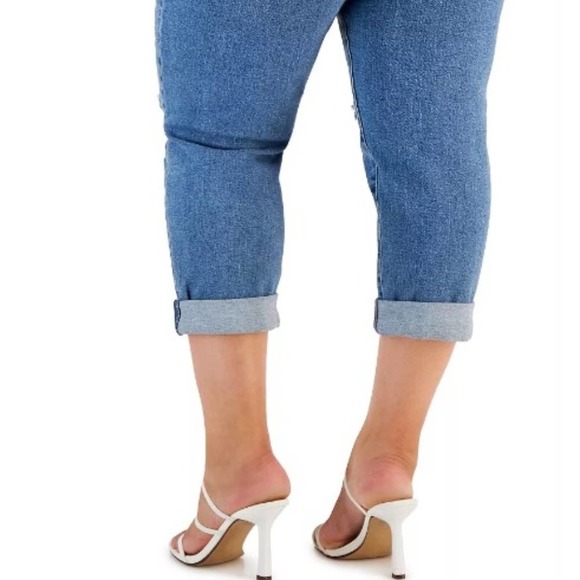 CELEBRITY PINK Jeans Plus Sz 20 The Bestie Lt Blue MODERN Open Knee DISTRESSED - Picture 10 of 16